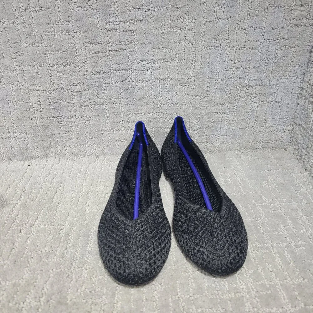 Rothy's The Flat Black Honeycomb Slip On Ballet Shoes Women's Size 8.5, 10 - Picture 2 of 6
